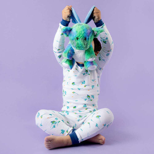 Image 103: Little boy holding Microwavable Baby Dragon Warmies - Warmies USA